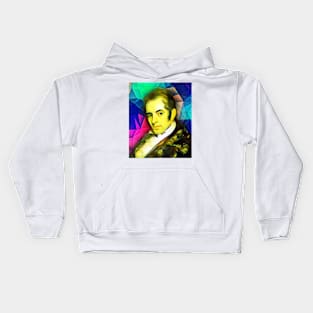 Washington Irving Colourful Portrait | Washington Irving Artwork 6 Kids Hoodie